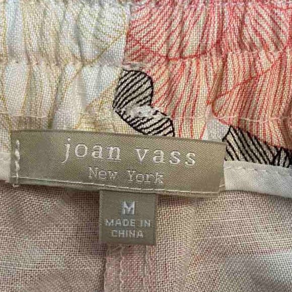 Joan Vas New York Linen Trousers Floral print size M - Picture 4 of 12